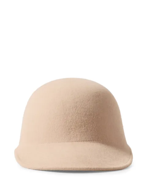 Claudie Pierlot camel wool felt cap Neutrals CFABO00592
