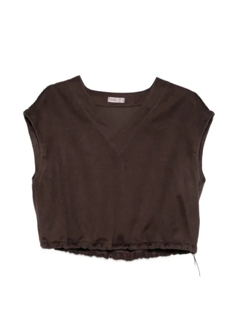 Herno V-neck vest Brown BL00020DR12934