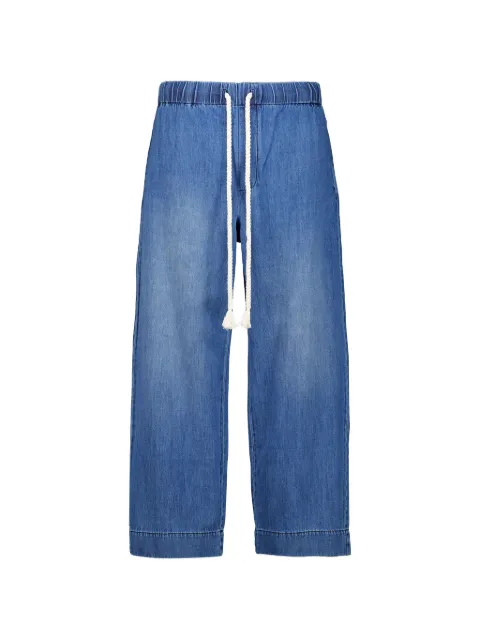 COMMAS drawcord-waist pintuck-pleat jeans Blue PF26P008D