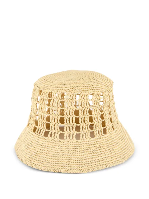 Borsalino Jane crochet bucket hat Neutrals 230045