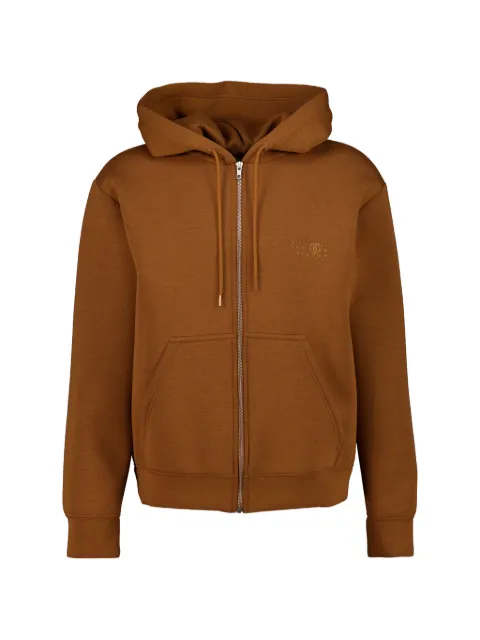 MM6 Maison Margiela zip-up hoodie Brown SH0HG0010M20256
