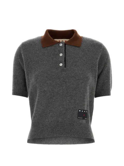 Marni cashmere polo shirt Grey POMD0068EQUFX331
