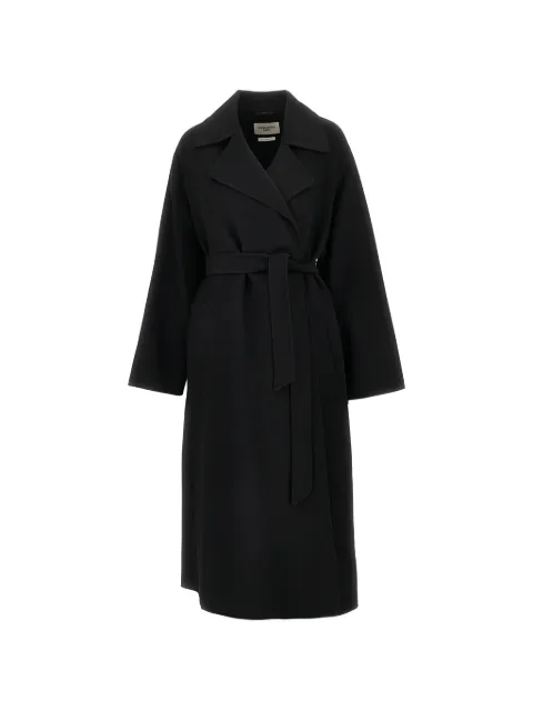 Weekend Max Mara belted wrap single-breasted coat Black 2625016011600