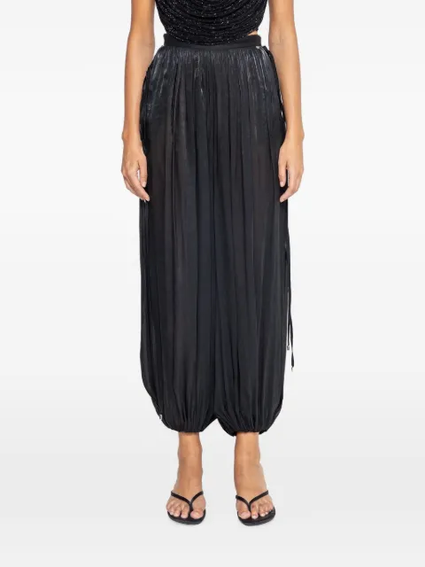 NISSA high-waisted chiffon pants Black RP16697