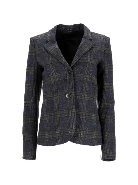 Theory plaid single-breasted blazer Grey TONPUDECL463915W