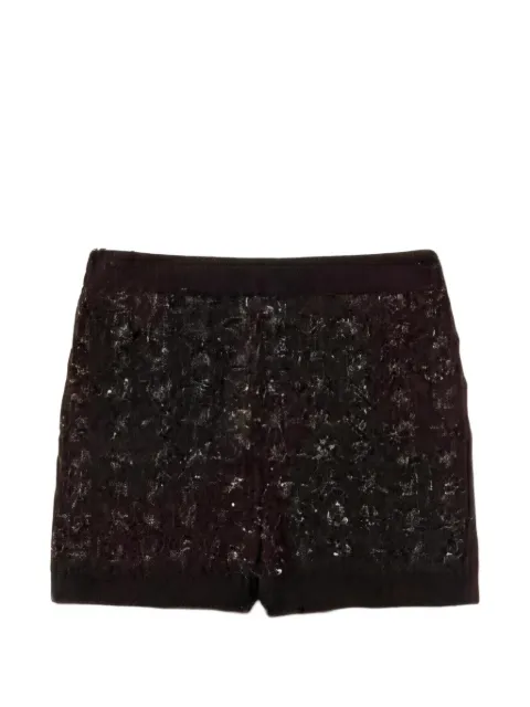 TWINSET jacquard-knit shorts with houndstooth pattern Black 262TP3362