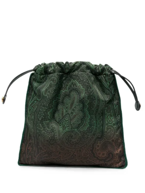 ETRO Paisley-print drawstring backpack Green WP2C0022AK18F
