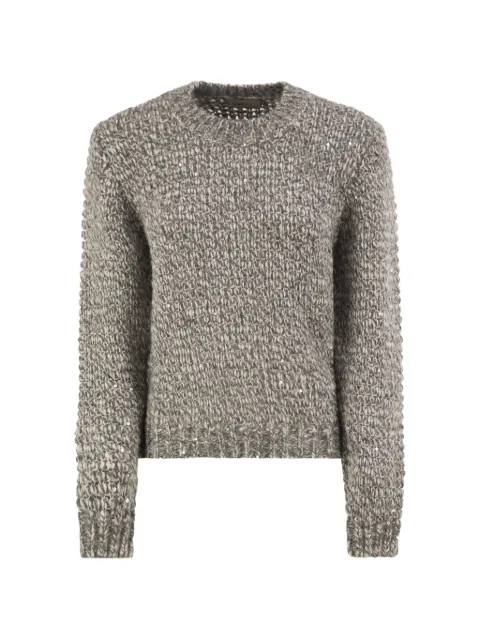 Herno sequin-embellished textured-knit sweater Grey MG00050DR70335