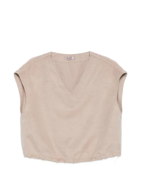 Herno V-neck vest Neutrals BL00020DR12934