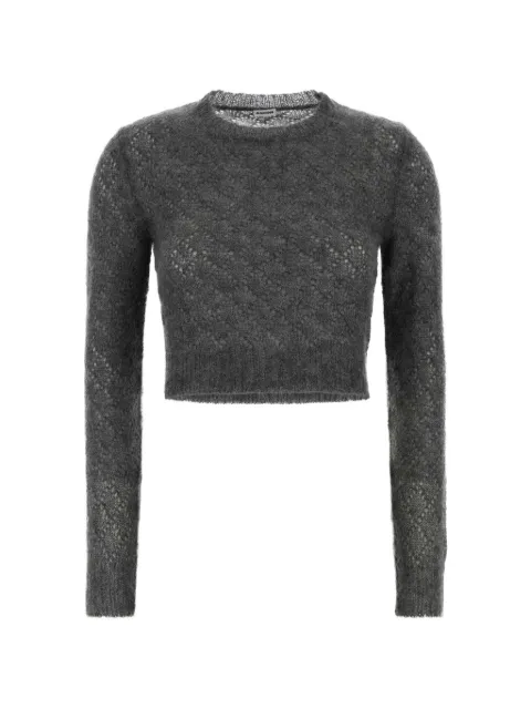 Jil Sander open-knit cropped sweater Grey J02GP0255J14875