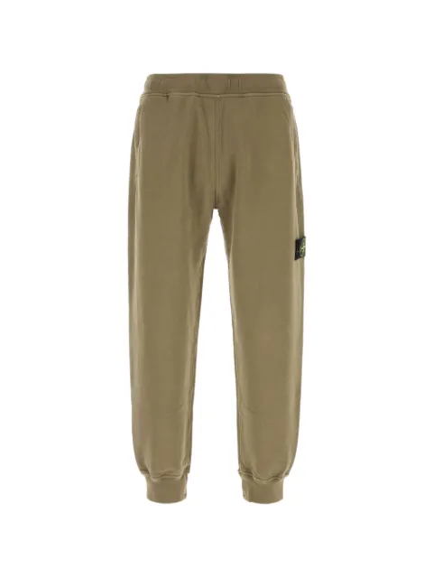 Stone Island 6200012 brushed organic-cotton fleece trousers Green L2S156200012S0A20