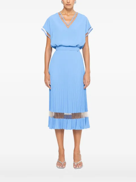 NISSA V-neck top Blue TOP1388