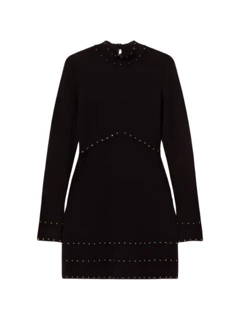 TWINSET short knit dress with studs Black 262TP3093