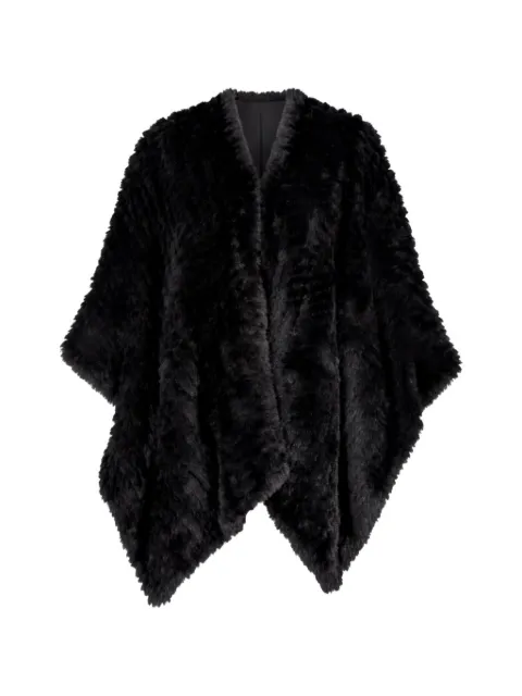 PINKO faux-fur open-front cape Black 107075A3EH