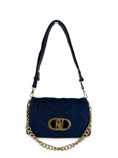 LIU JO leopard-print quilted crossbody bag Blue AF6148E1164