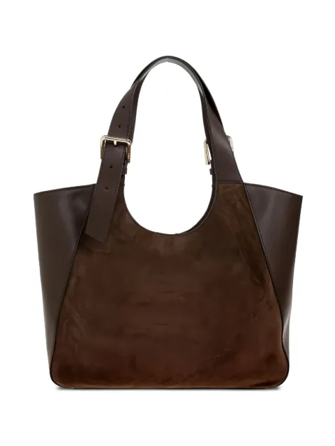 Furla suede-panelled shoulder bag Brown WB02012BX40183244S