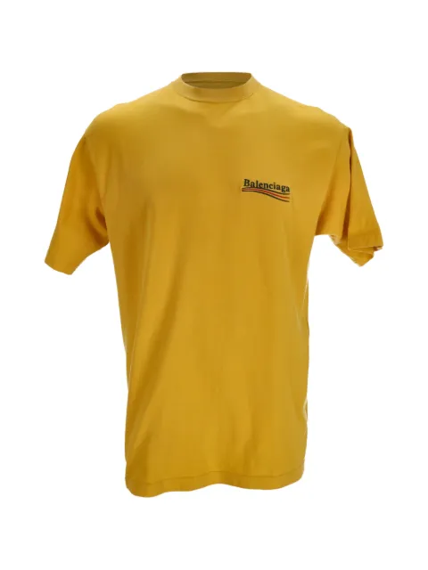 Balenciaga Pre-Owned Political Campaign T-shirt Yellow BAPUFRCL749456M