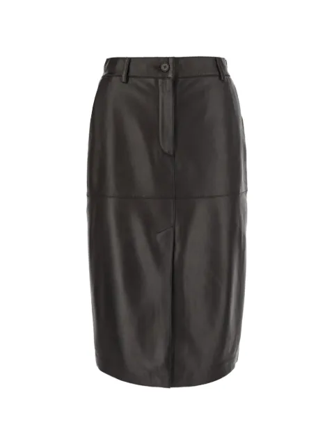 P.A.R.O.S.H. panelled leather skirt Black MACIOCK26WD621677S