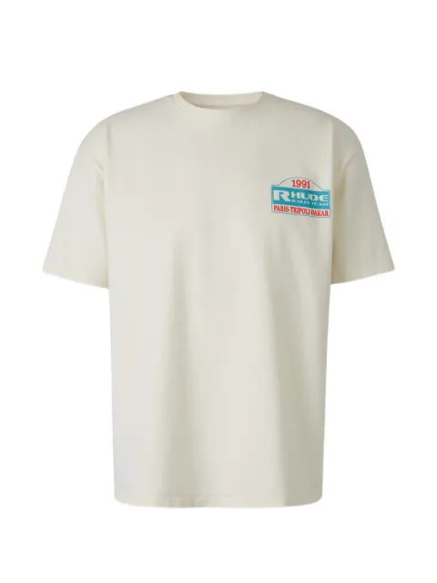 RHUDE Tripoli Rally Team T-shirt Neutrals RHPF26TT09012