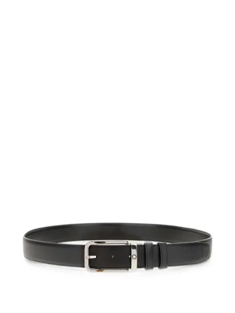 Montblanc reversible calf leather belt Black 223411