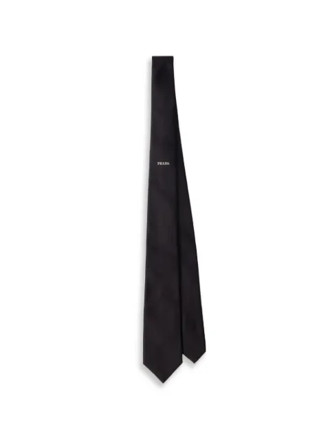 Prada silk tie Black UCR77S1416361