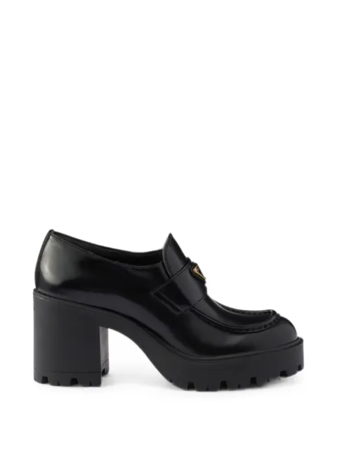 Prada brushed-leather loafers Black 1D563OF085055
