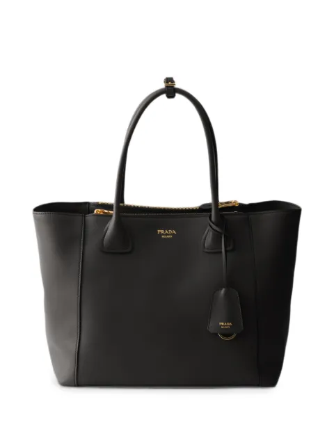 Prada large leather tote bag Black 1BG666VOOO2CYS