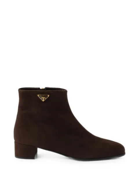 Prada suede booties Brown 1T173OF035008