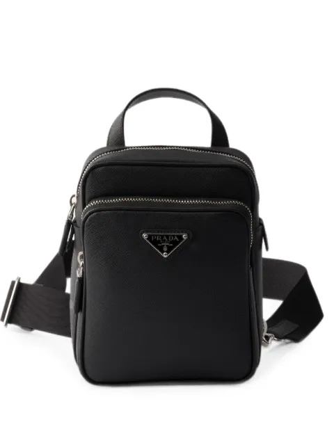 Prada Saffiano leather mini one-shoulder backpack Black 2VZ124VOOO9Z2