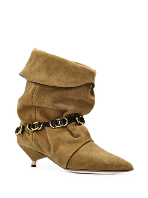 ISABEL MARANT Edrik Rings slouchy ankle boots Neutrals BO0285FAD3A04S