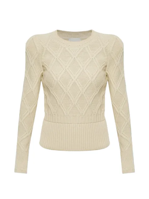 ISABEL MARANT Holly diamond-knit Neutrals PU0965FAD3L10I