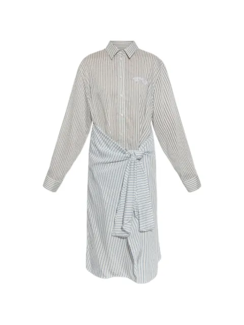 Diesel striped tie-front dress Neutrals A232940KNCE