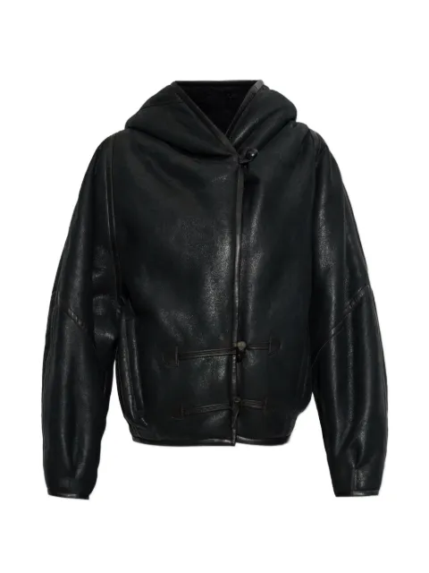 ISABEL MARANT Amiel hooded toggle-fastening jacket Black MA0296FAC3A03I