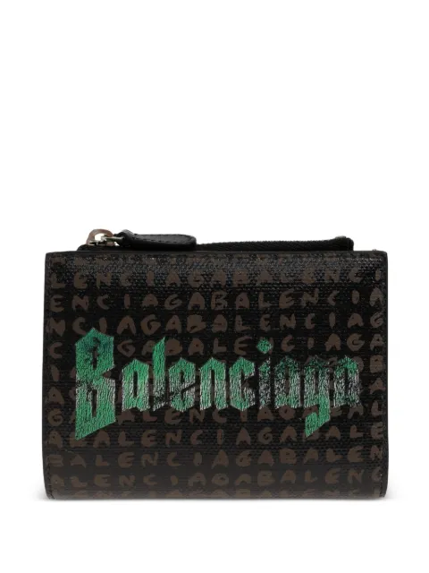 Balenciaga logo-print bifold wallet Black A000Z32ACQ2