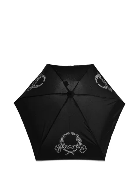 Moschino logo-print folding umbrella Black 8981SUPERMINIA