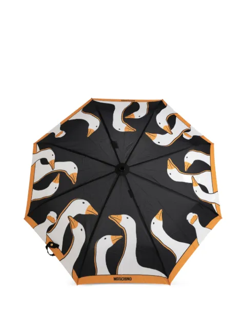 Moschino goose-print folding umbrella Black 9037OPENCLOSEA