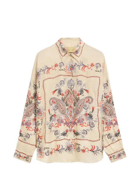 MOMONÌ Pitanga Bis printed shirt Neutrals 266MMOSH01926607MO