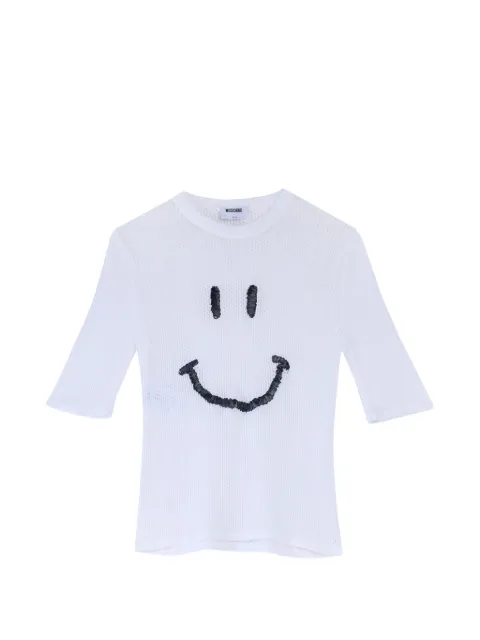 Moschino Smiley mesh T-shirt White 09230481
