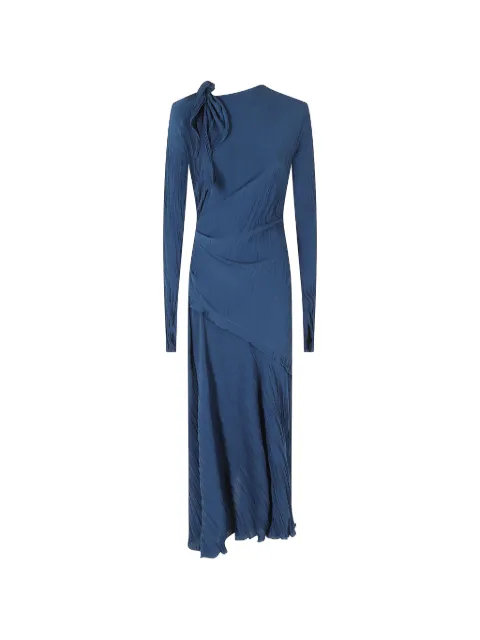 Victoria Beckham plissé-effect maxi dress Blue 1326WDR007462A099