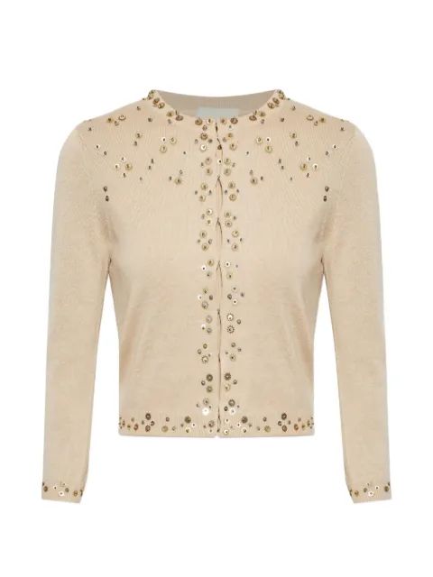 ISABEL MARANT Amaria sequin-embellished cardigan Neutrals CA0180FAD3L05I