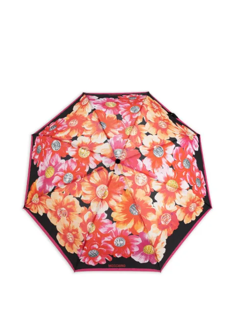 Moschino floral-motif folding umbrella Black 8994OPENCLOSEA