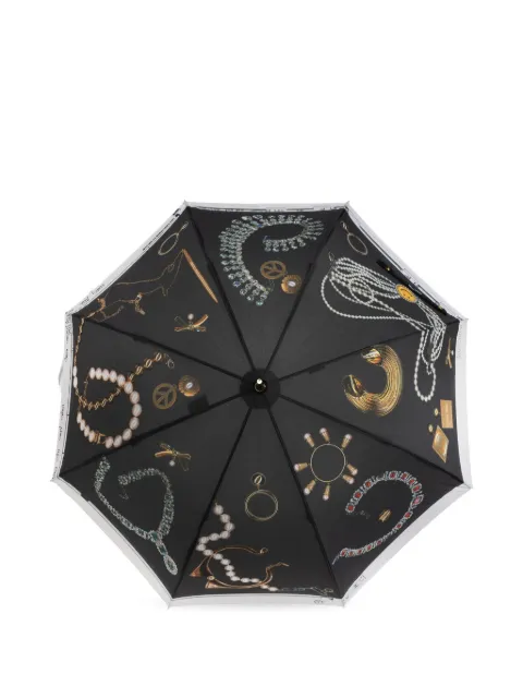 Moschino jewellery-print umbrella Black 901663AUTOA