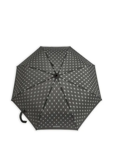 Moschino monogram-print folding umbrella Grey 8500OPENCLOSEL
