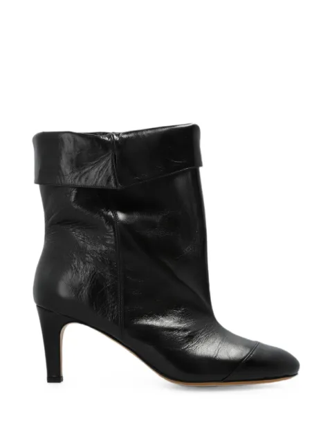 ISABEL MARANT foldover-top almond-toe ankle boots Black BO0280FAD3A05S