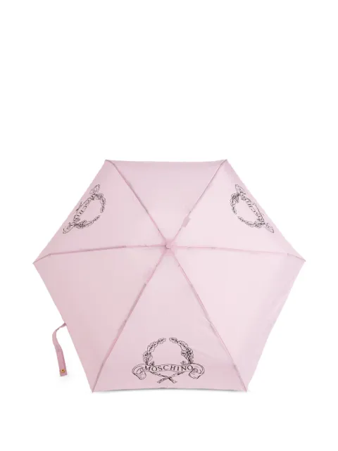 Moschino logo-print folding umbrella Pink 8981SUPERMININ