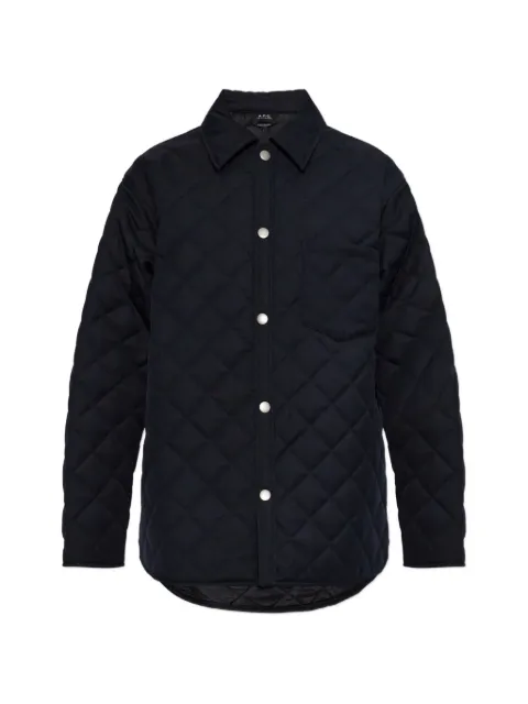 A.P.C. quilted press-stud jacket Blue PSANGM32034