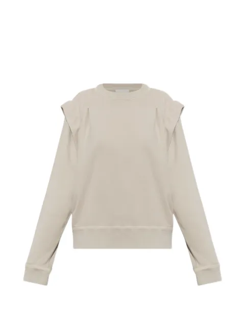 MARANT ÉTOILE Soldy pleated sweatshirt Neutrals SW0195FAD1M01E