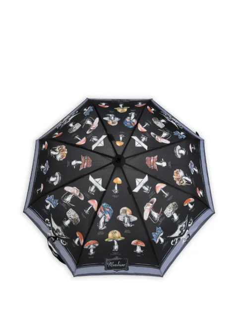 Moschino mushroom-print folding umbrella Black 9124OPENCLOSEA