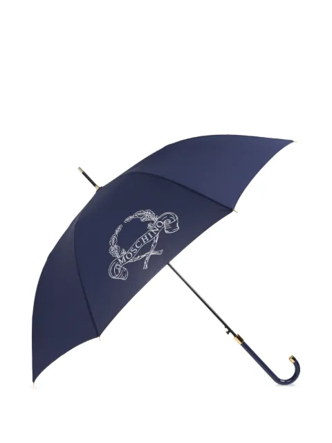 Moschino logo-print umbrella Blue 898163AUTOF