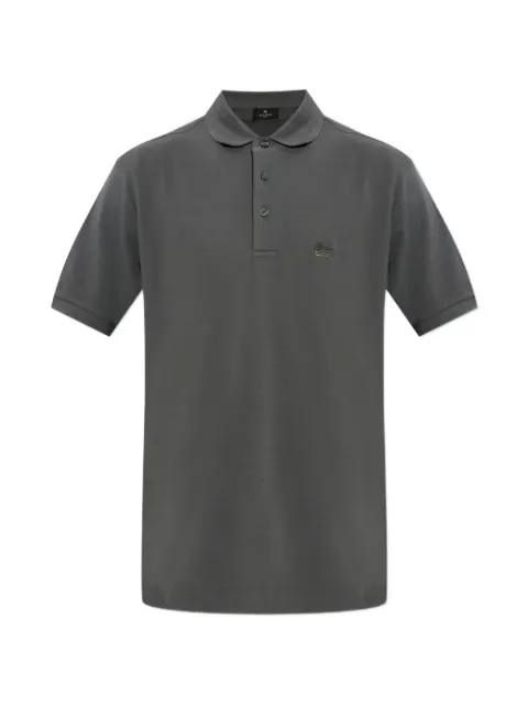 ETRO embroidered-logo polo shirt Grey MRMD0005AU13I